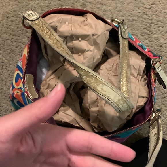 Very vintage authentic rare print official original coach purse vintage 2005 - Picture 3 of 9